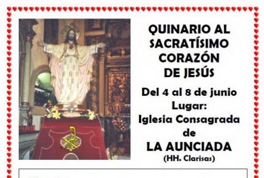Quinario al Corazón de Jesús en La Anunciata de Villafranca