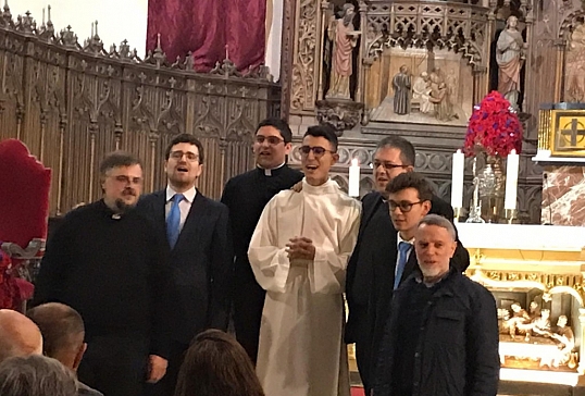 El seminarista mayor Álvaro Lobato, instituido en el Ministerio de Acólito