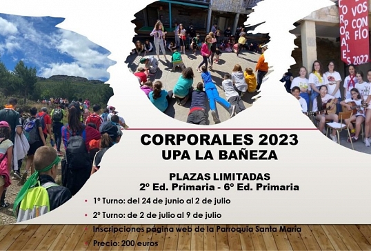 CAMPAMENTOS DE CORPORALES 2023- UPA LA BAÑEZA