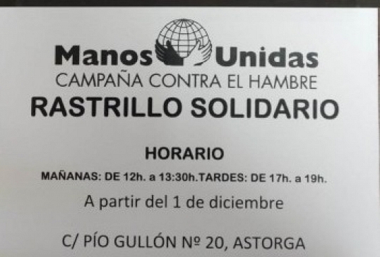 RASTRILLO SOLIDARIO DE MANOS UNIDAS EN ASTORGA