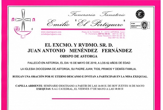 Fallece nuestro Sr. Obispo
