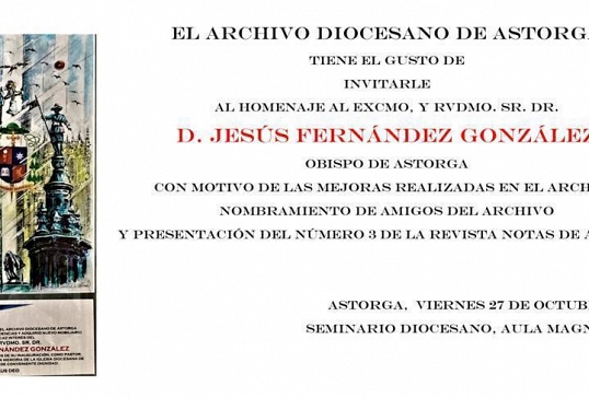 BENDICIÓN DE LAS OBRAS DEL ARCHIVO DIOCESANO Y HOMENAJE DEL MISMO A D.JESÚS