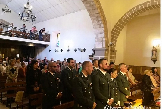 LA GUARDIA CIVIL DE CAMARZANA RECIBE EL CALUROSO APOYO DEL PUEBLO EN LA FIESTA DE SU PATRONA